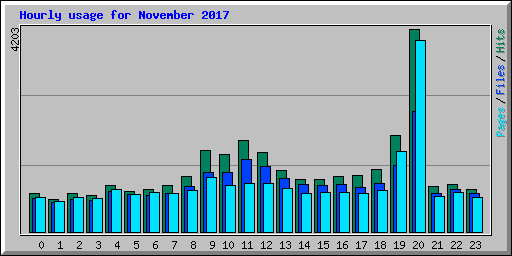 Hourly usage for November 2017