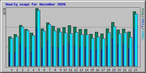 Hourly usage for December 2020