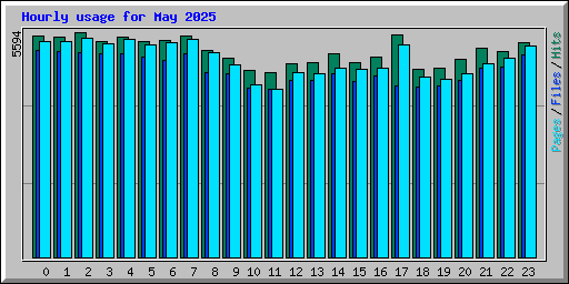 Hourly usage for May 2025