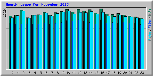 Hourly usage for November 2025